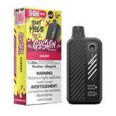 Experience Gushin Series Cherry with 4 vape modes, 20ml e-liquid, 50K puffs, and a sleek UI display in the Beast Mode Max 2 by Flavour Beast.